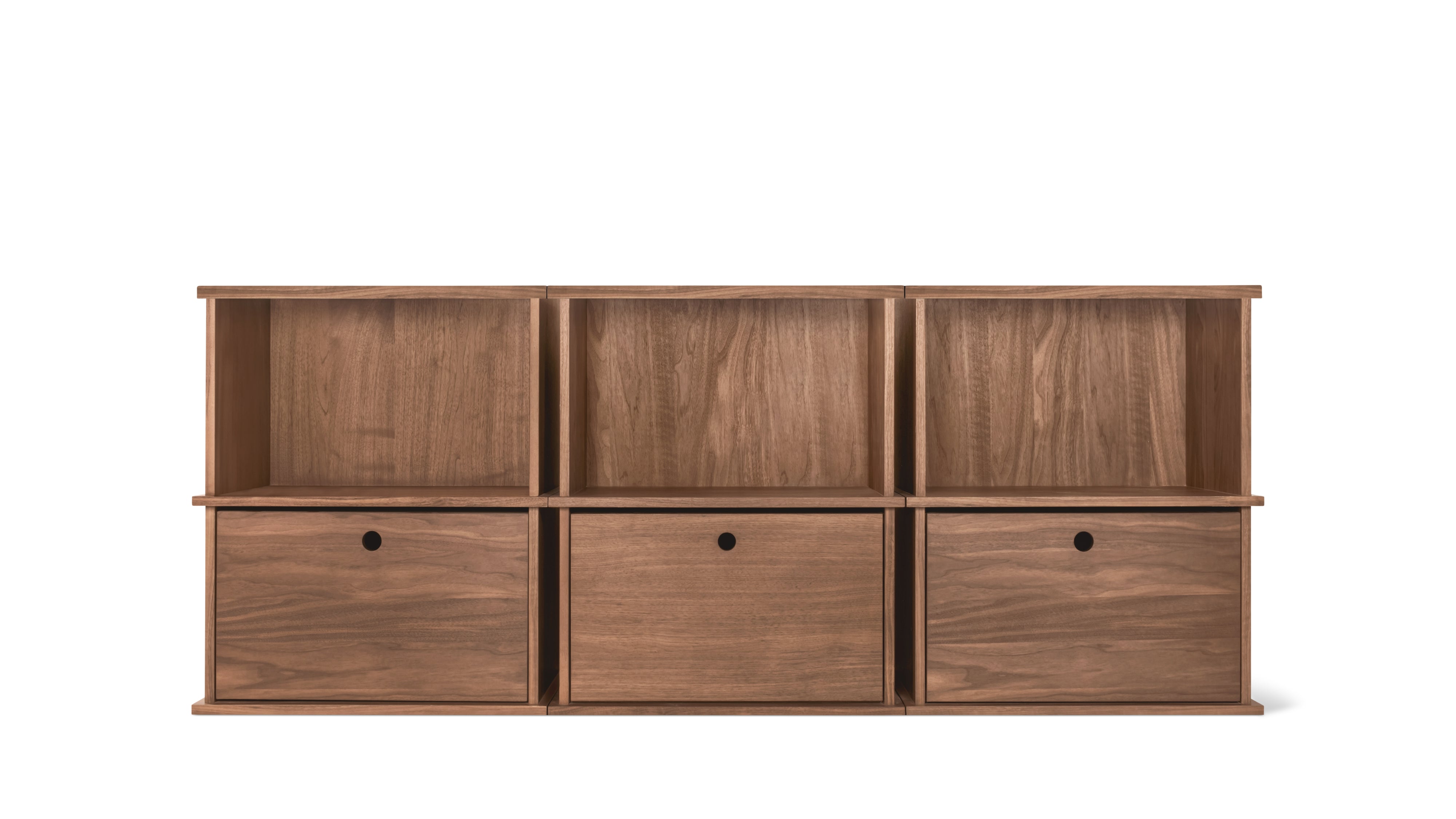 Keep Stacking Storage System 6 - Piece, Open and Closed, Walnut - Sundays Company CanadaSTO-YR-031-003