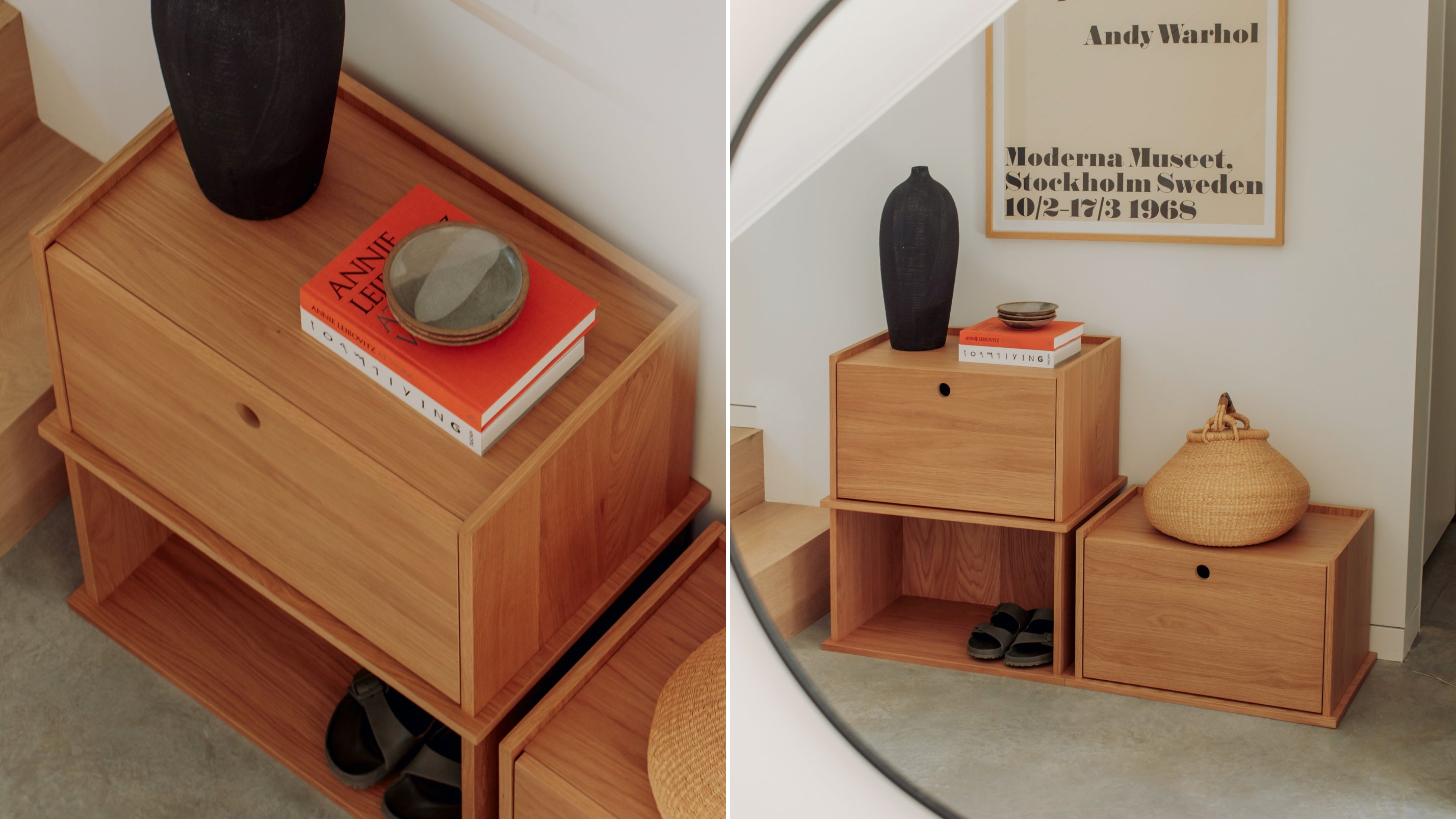 Keep Stacking Storage System 6 - Piece, Open and Closed, White Oak - Sundays Company CanadaSTO-YR-031-050