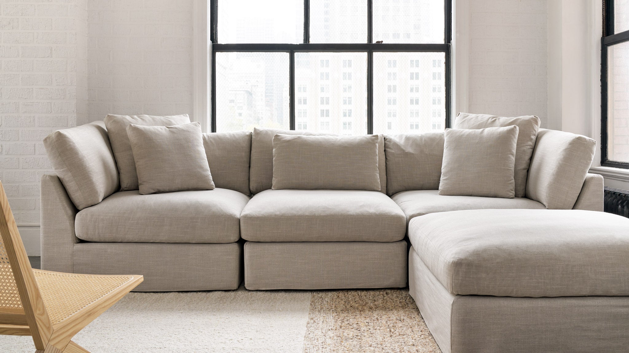 Get Together™ Ottoman, Standard, Light Pebble - Sundays Company CanadaOTT-YJ-007-029