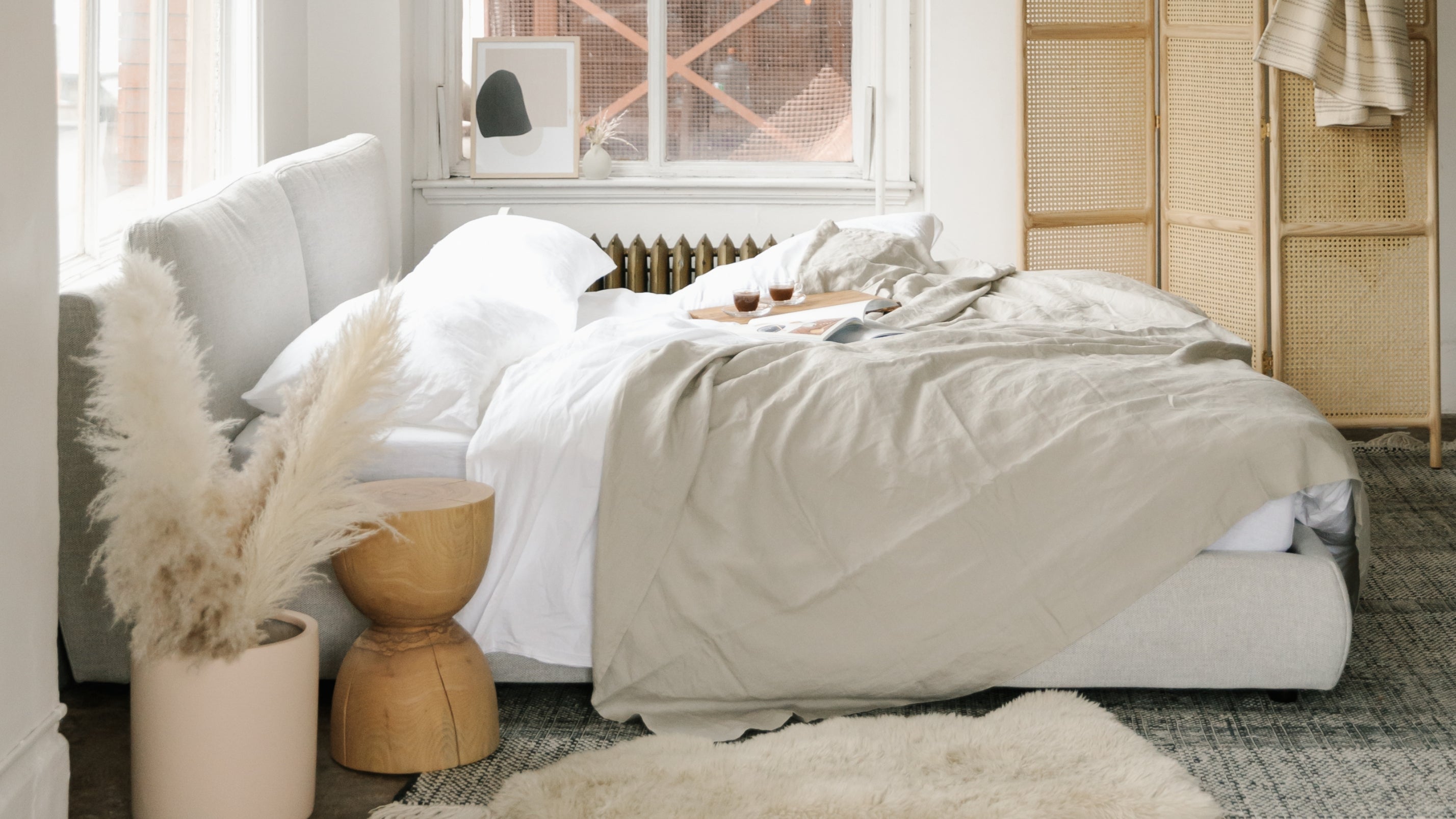 Cloud Bed with Storage, King, Stone – Sundays Company Canada