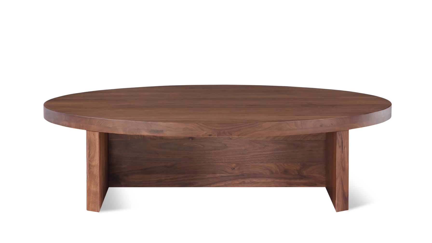 Round walnut outlet coffee table