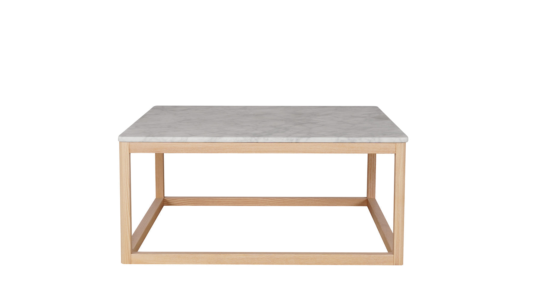 Still Coffee Table Square, Marble and White Ash – Sundays Company 