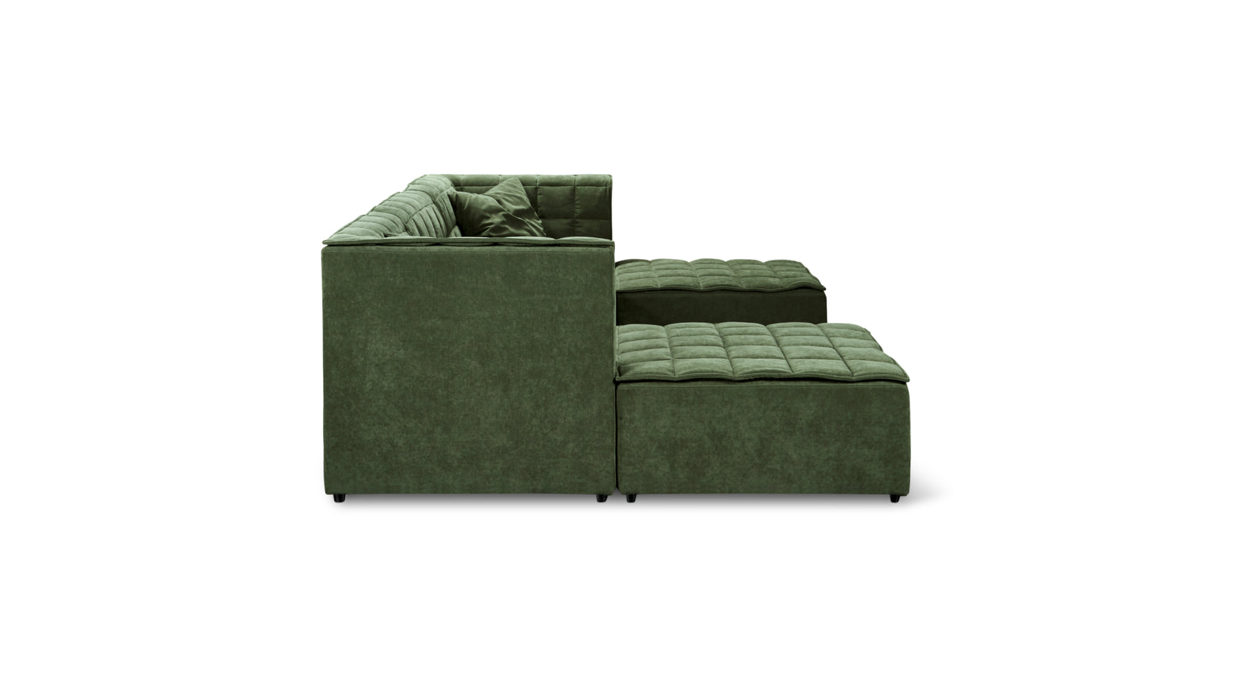 Quilt 5-Piece Modular U-Shaped Sectional, Moss - Image 3