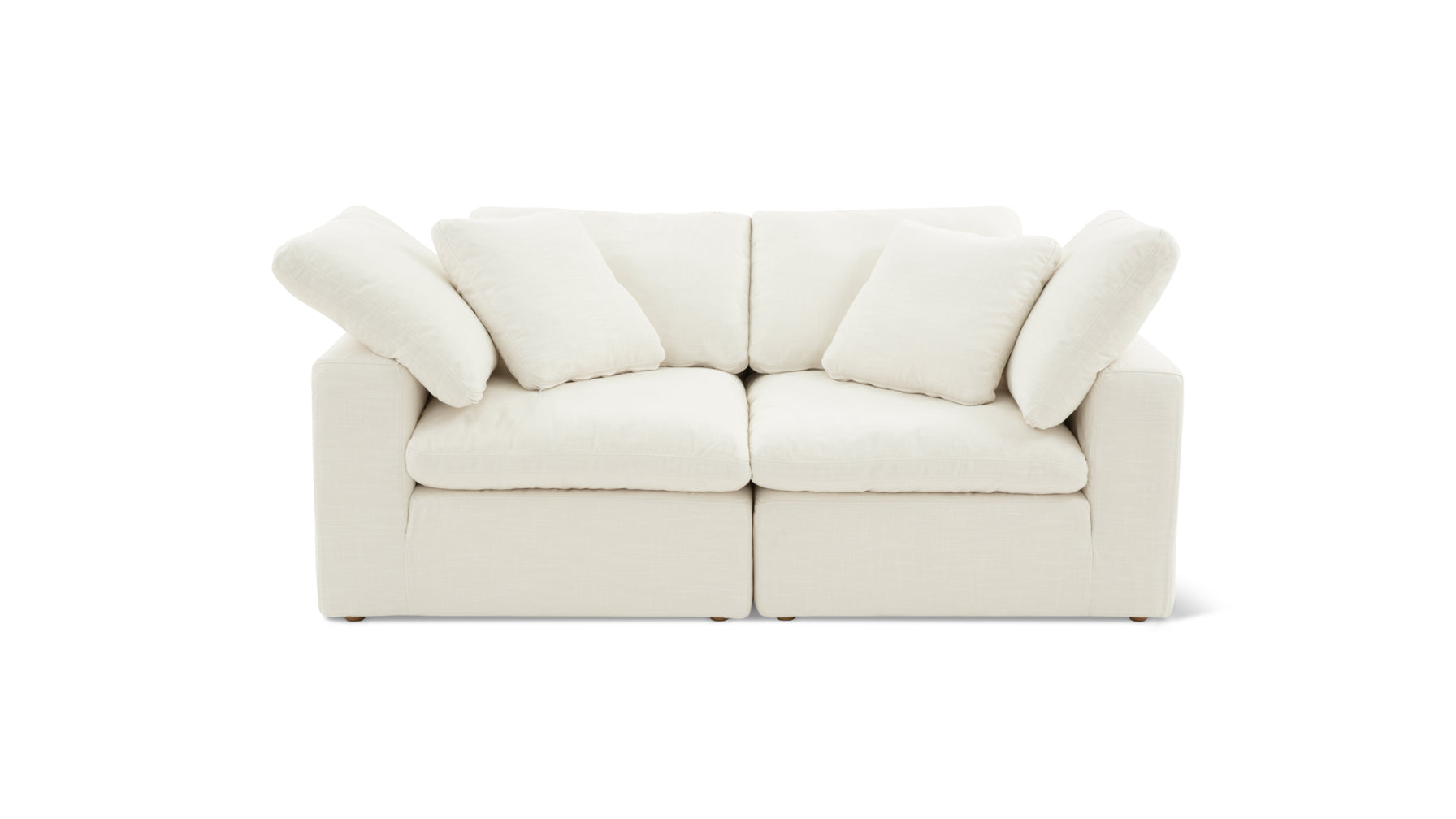 Movie Night™ 2-Piece Modular Sofa, Large, Cream Linen