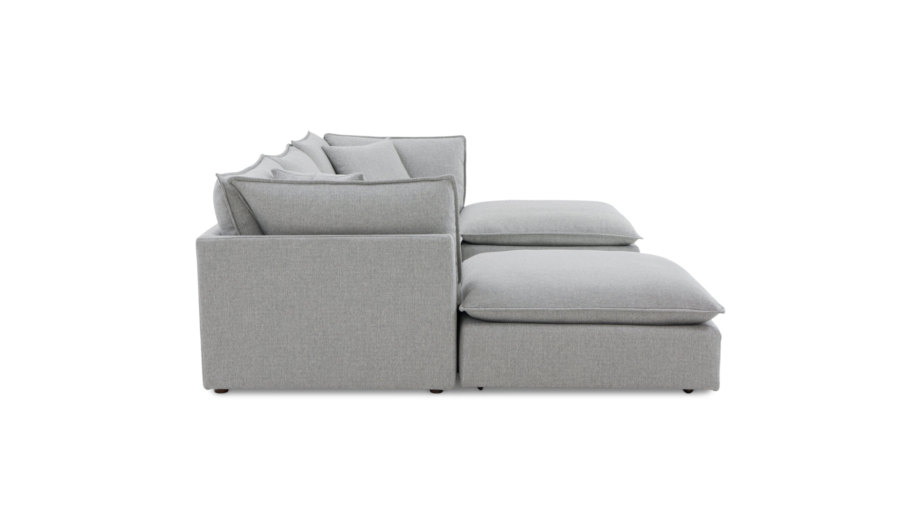 Chill Time 5-Piece Modular U-Shaped Sectional, Heather - Image 10